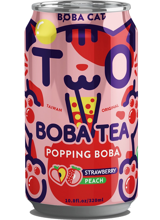 Popping Boba Perzik en Aardbei Smaak